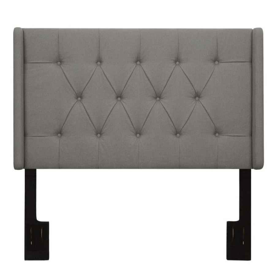 Headboard * | Best Sellers Accentrics Home Shelter Button Tufted King / California King Headboard In Ash Grey