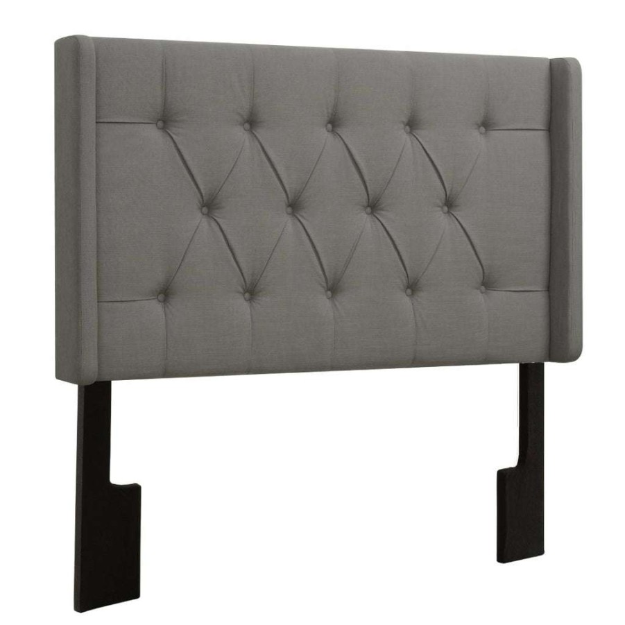 Headboard * | Best Sellers Accentrics Home Shelter Button Tufted King / California King Headboard In Ash Grey