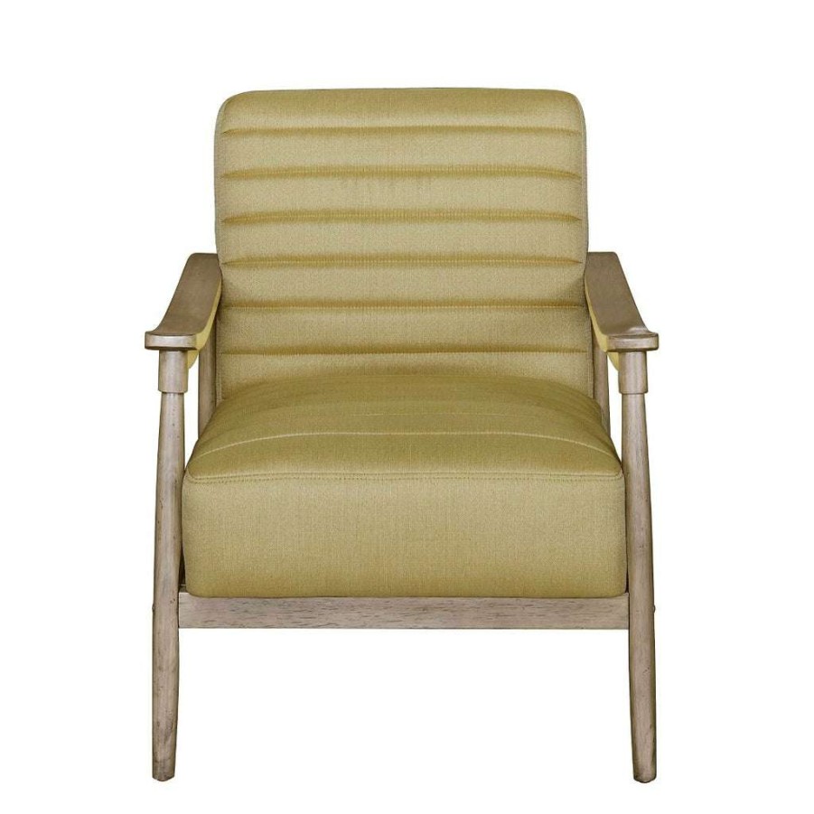 Chair * | Best Guaranteed Accentrics Home Wood Arm Channel Chair Zest