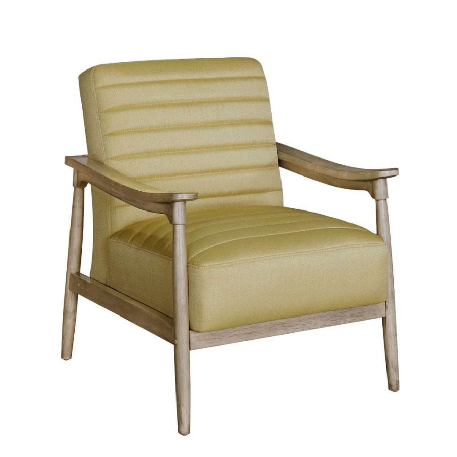 Chair * | Best Guaranteed Accentrics Home Wood Arm Channel Chair Zest