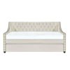 Bed * | Online Accentrics Home Swoop Arm Daybed With Trundle In White