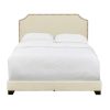 Bed * | High Quality Accentrics Home Clipped Corner Full Upholstered Bed In Cream