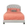 Bed * | Official Accentrics Home Tufted Upholstered Traditional Queen Bed In Soft Grey