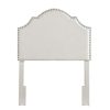 Headboard * | Popular Accentrics Home Nailhead Trim, Shaped Twin Upholstered Headboard In Natural