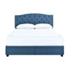 Bed * | Best Sale Accentrics Home Queen Tufted Storage Bed In Denim