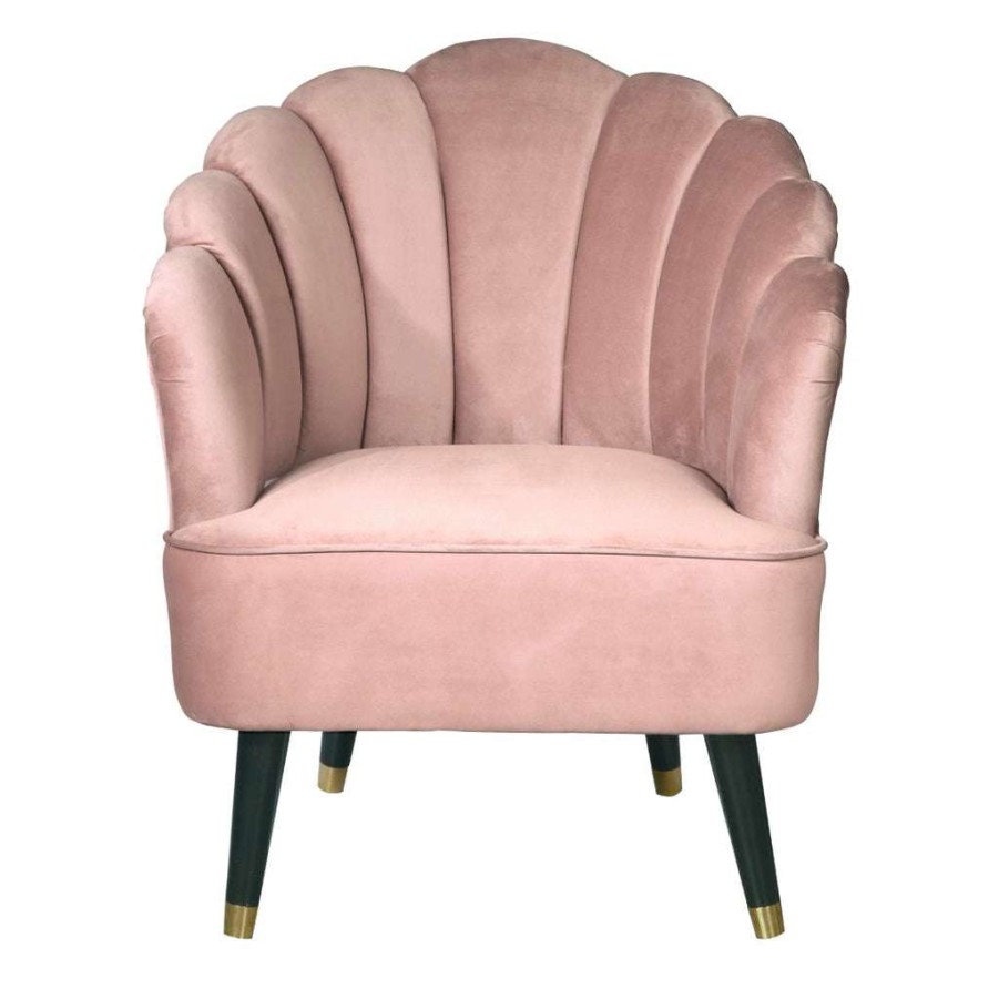 Chair * | Excellent Quality Accentrics Home Channel Tufted Venus Accent Chair In Shell Pink