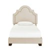 Bed * | Latest Accentrics Home Queen Anne Nailhead Trim Upholstered Twin Bed In Cream