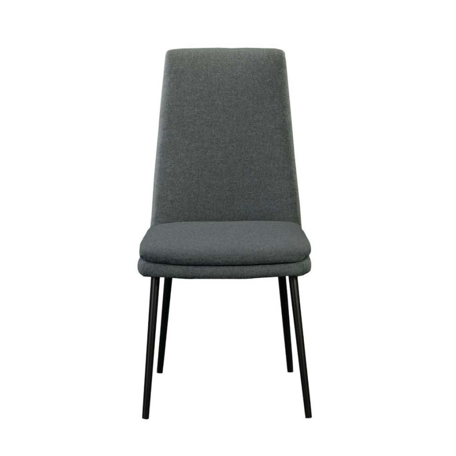 Chair * | Latest Accentrics Home Modern Upholstered Dining Chair In Dark Grey (2Pc)