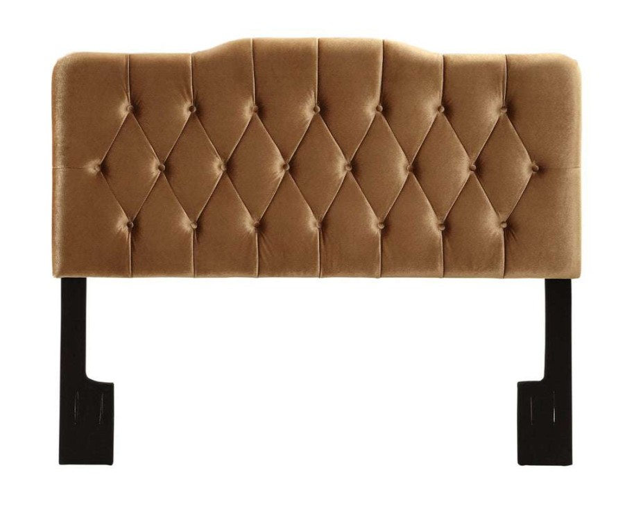 Headboard * | Best Guaranteed Accentrics Home Adele Tufted King Headboard In Bronze Gold