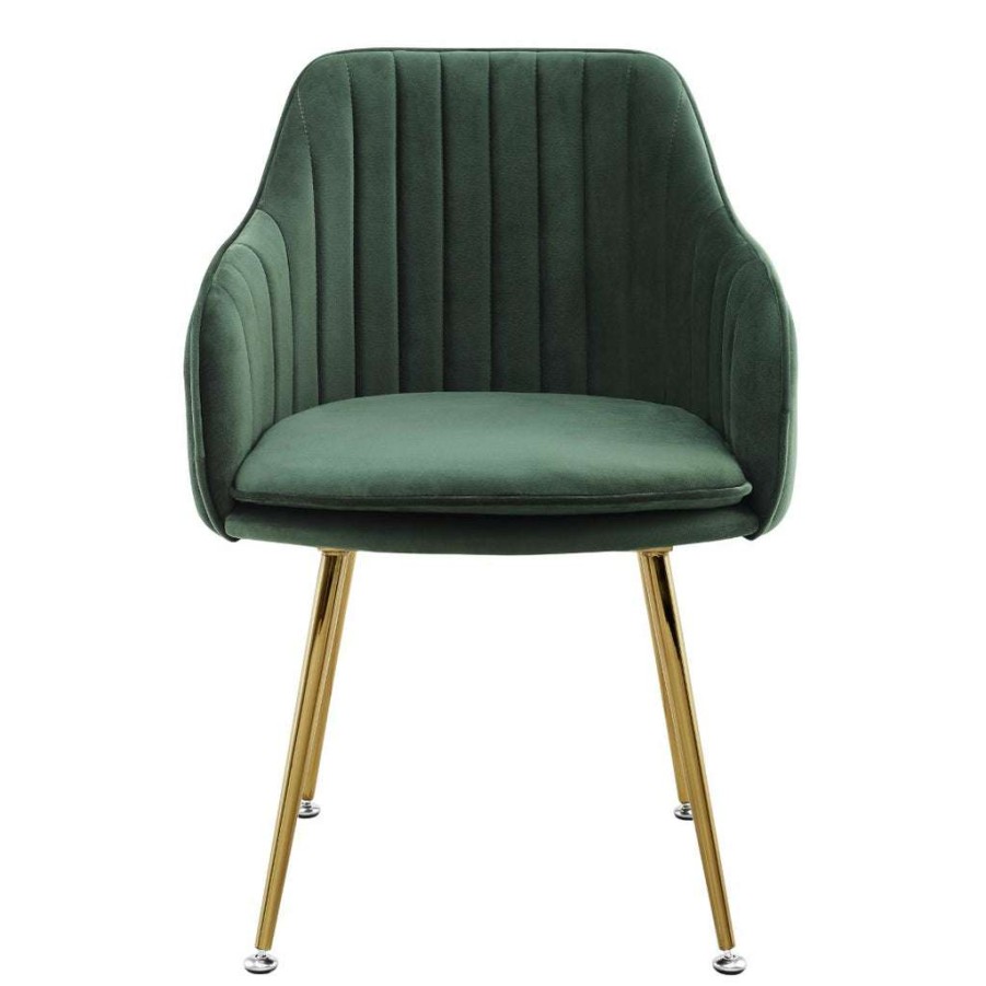 Chair * | Popular Accentrics Home Metal Base Velvet Hunter Accent Chair