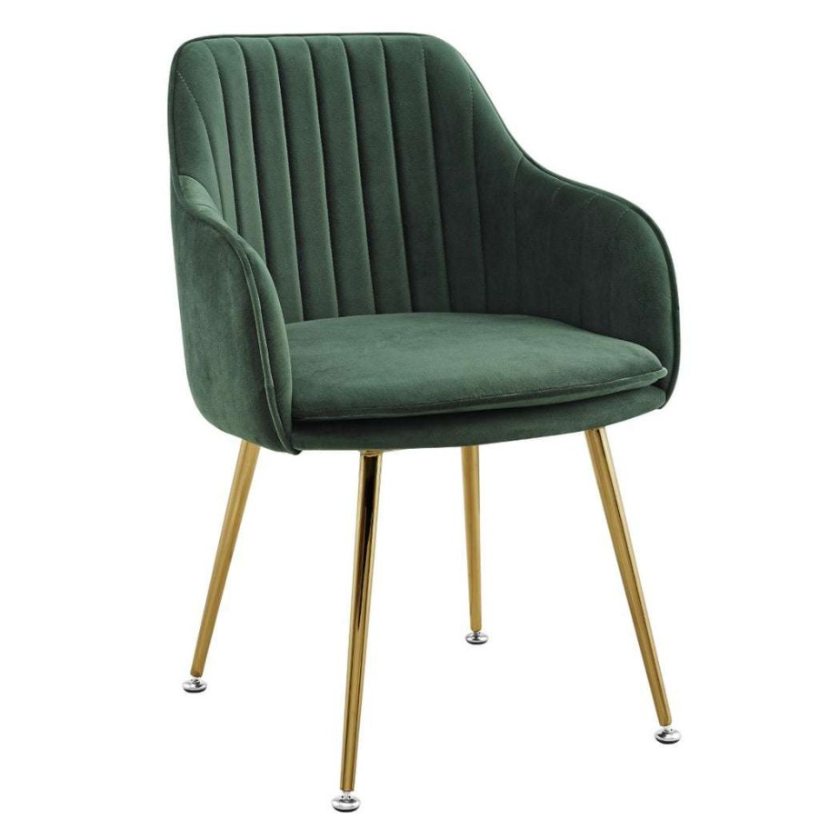 Chair * | Popular Accentrics Home Metal Base Velvet Hunter Accent Chair