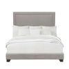 Bed * | Official Accentrics Home Upholstered King Bed With Nailhead Trim In Glacier Gray