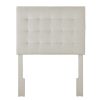 Headboard * | Discount Accentrics Home Mid-Century Modern, Grid Tufted Twin Upholstered Headboard In Fog Gray