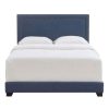 Bed * | Best Sale Accentrics Home Nailhead Trim Upholstered Queen Bed In Heathered Denim Blue