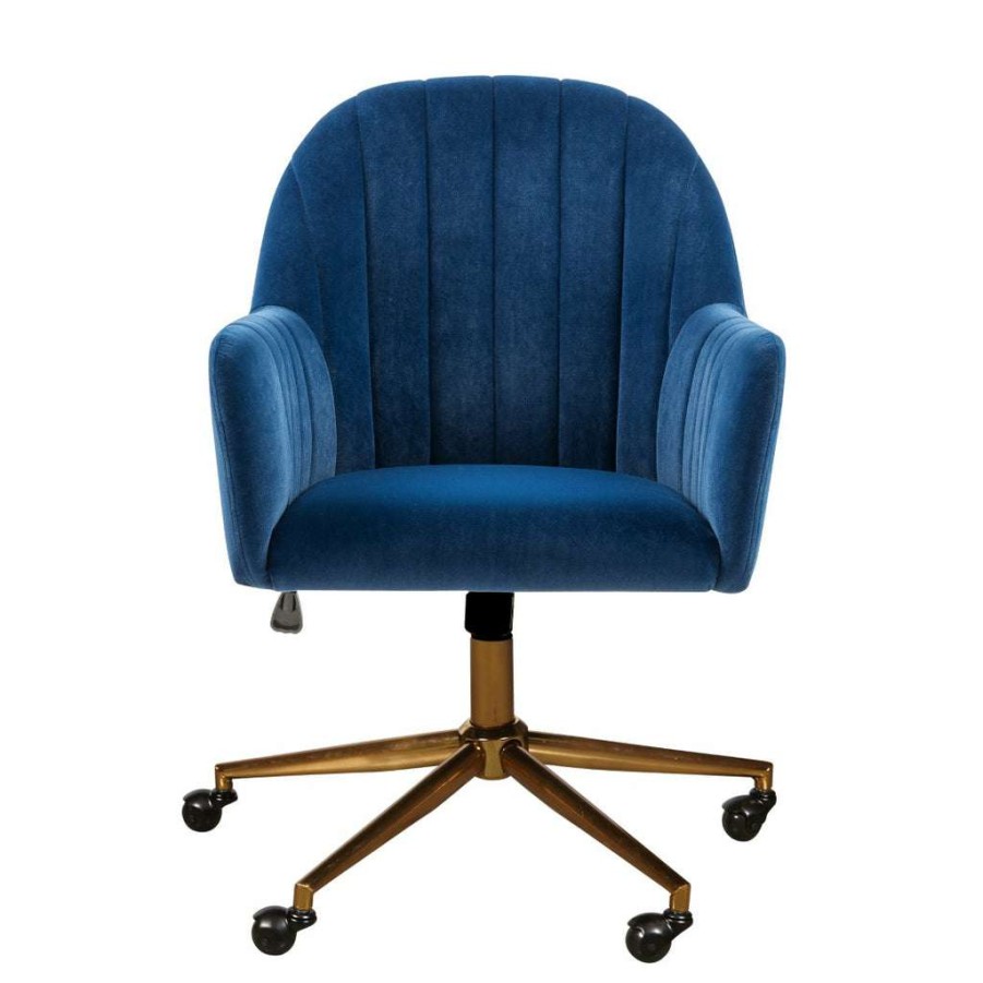 Chair * | Discount Accentrics Home Channeled Back Office Chair In Navy