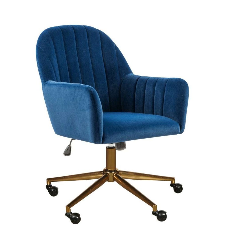 Chair * | Discount Accentrics Home Channeled Back Office Chair In Navy