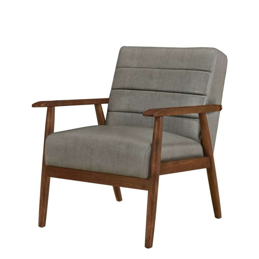 Chair * | Official Accentrics Home Channel Wood Frame Chair Flint