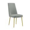 Chair * | Latest Accentrics Home Modern Upholstered Dining Chair In Grey Velvet (2Pc)