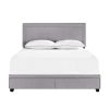 Bed * | Best Guaranteed Accentrics Home Queen Nail Trim Storage Bed In Glacier