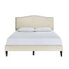 Bed * | Top Sell Accentrics Home Arched Back Upholstered Queen Platform Bed In Beige