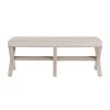 Bed * | Online Discount Accentrics Home Beige Upholstered 'X' Base Bed Bench