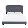 Bed * | Outlet Accentrics Home King Tufted Wing Bed In Charcoal