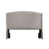 Headboard * | Popular Accentrics Home Shelter Style Upholstered Wingback Queen Headboard In Storm Grey