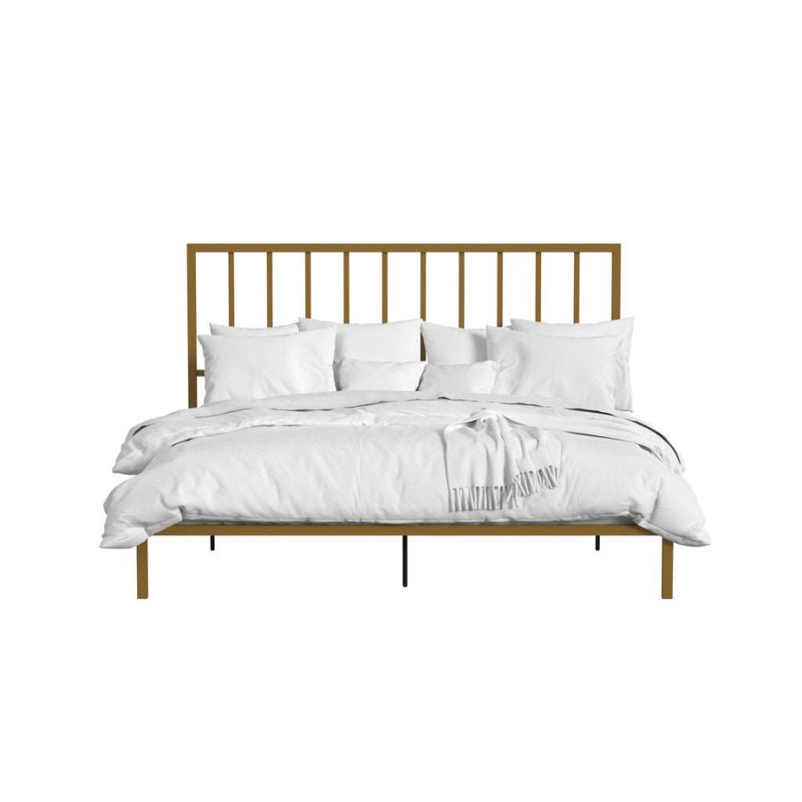 Bed * | Best Sellers Accentrics Home King Metal Bed-Gold