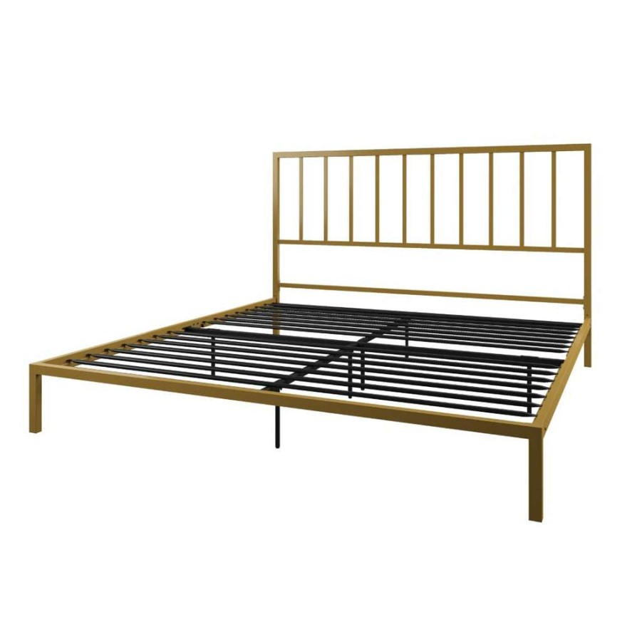 Bed * | Best Sellers Accentrics Home King Metal Bed-Gold