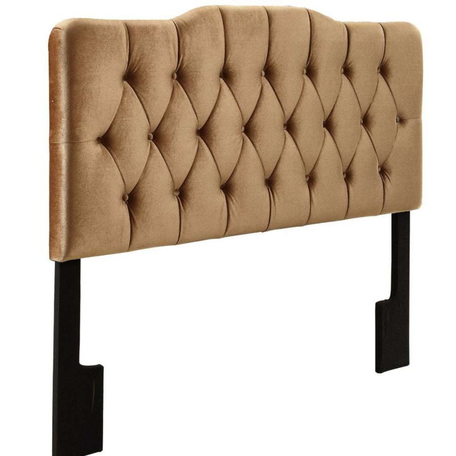 Headboard * | Best Sale Accentrics Home Adele Tufted Queen Headboard In Bronze Gold