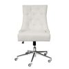 Chair * | High Quality Accentrics Home Button Tufted Adjustable Upholstered Office Chair In Beige