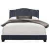 Bed * | Discounts Accentrics Home Queen All-In-One Modified Camel Back Upholstered Bed In Denim Vintage