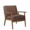 Chair * | Discounts Accentrics Home Channel Wood Frame Chair Espresso