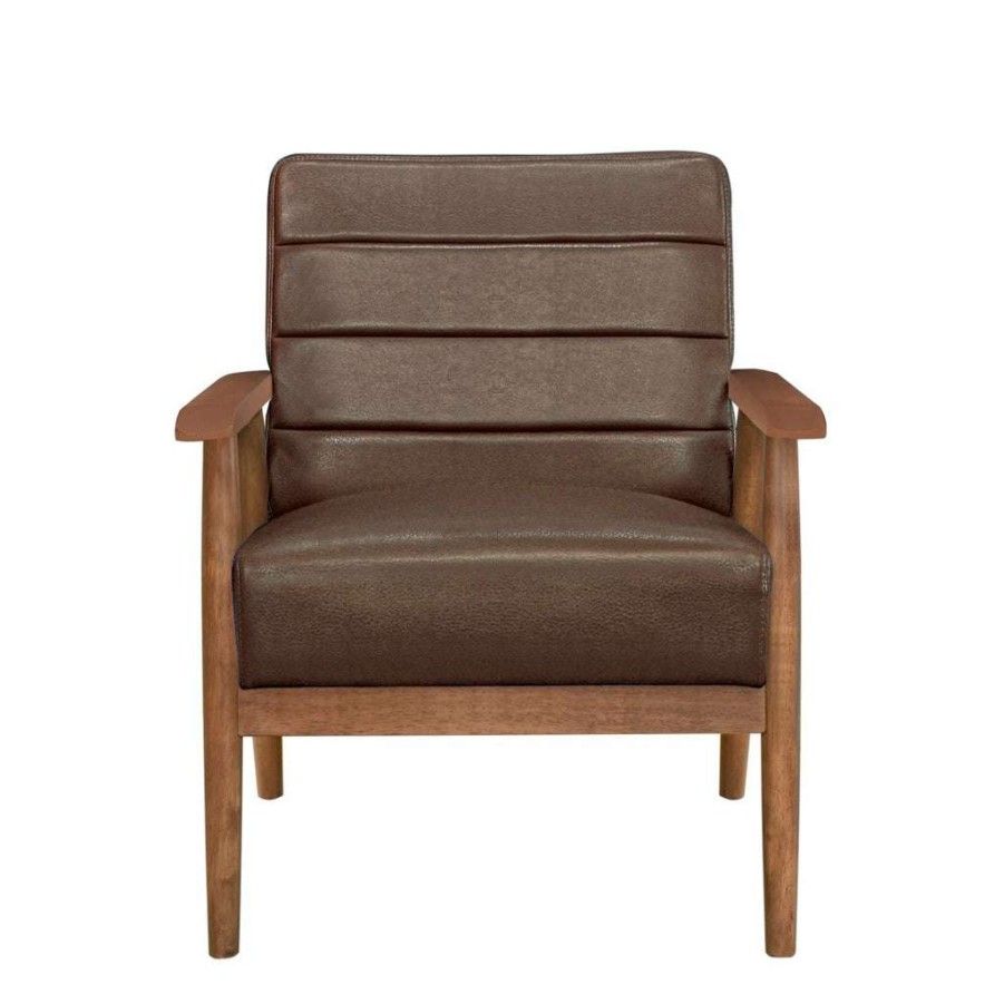 Chair * | Discounts Accentrics Home Channel Wood Frame Chair Espresso