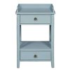 Table * | Best Sellers Accentrics Home Two Drawer X Side End Table In Sky Blue