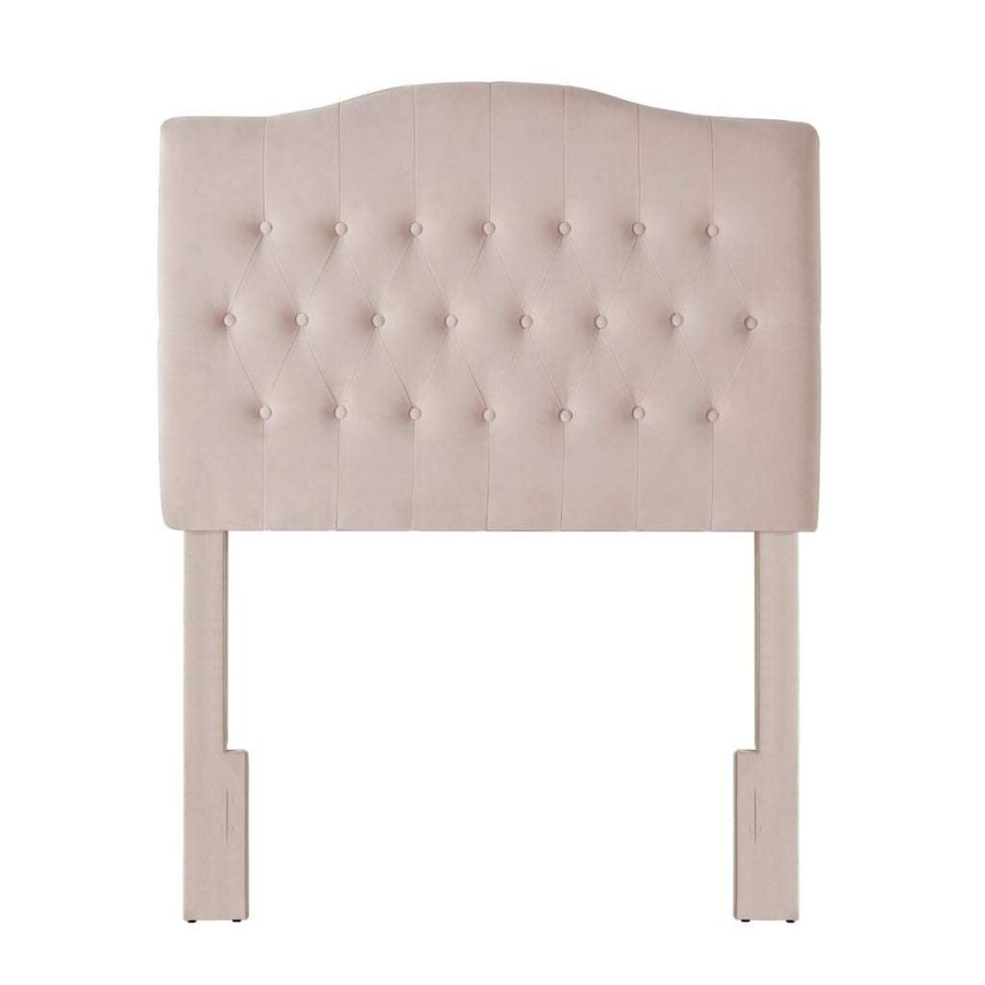 Headboard * | Online Accentrics Home Diamond Tufted Twin Upholstered Headboard In Blush